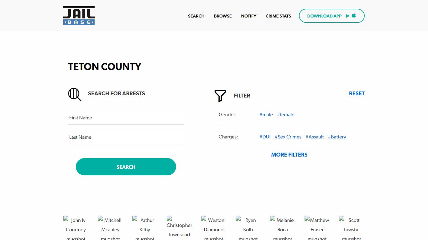 Teton County Jail Inmate Search and Mugshots | JailBase